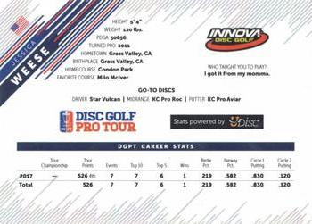 2017 Disc Golf Pro Tour #NNO Jessica Weese Back